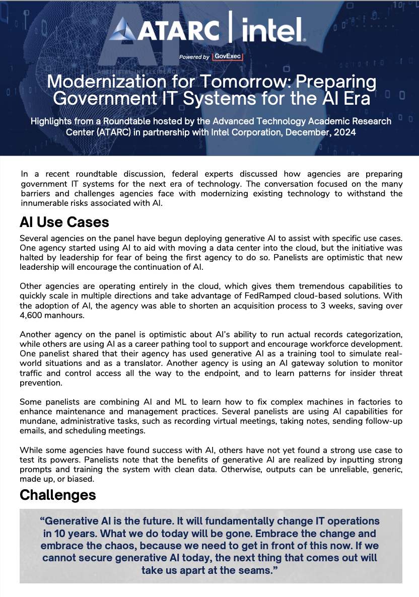 Preparing Government IT Systems for the AI Era