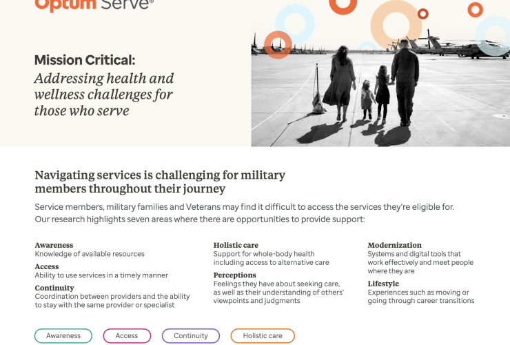 Addressing health and wellness challenges for those who serve Addressing health and wellness challenges for those who serve