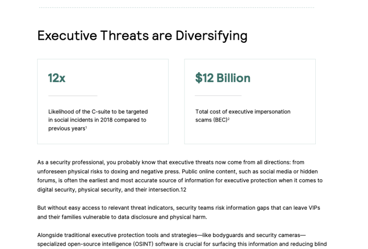 Protecting Executives With Social, Deep Web, and Dark Web Data Protecting Executives With Social, Deep Web, and Dark Web Data