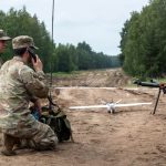 The Army is writing the book on using small drones in a tank formation