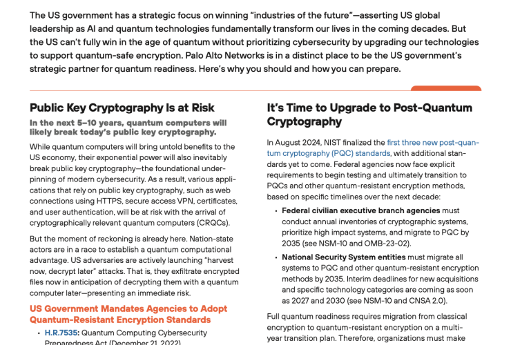 Get Quantum Ready with Palo Alto Networks