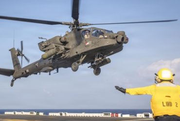 Rough waters help firm demo ‘expeditionary manufacturing’ aboard warship