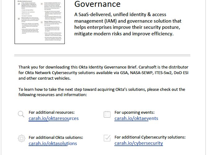 Okta Identity Governance Okta Identity Governance